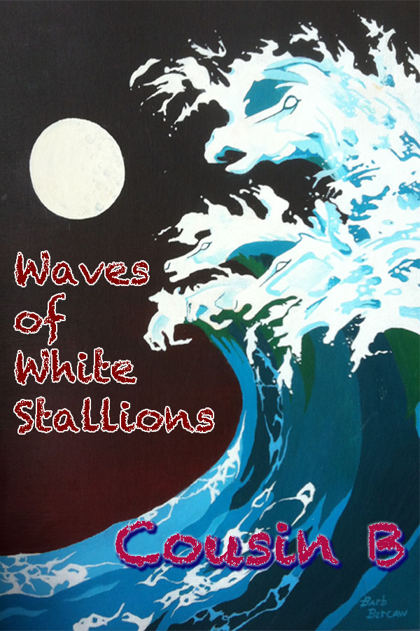 waves of white stallions